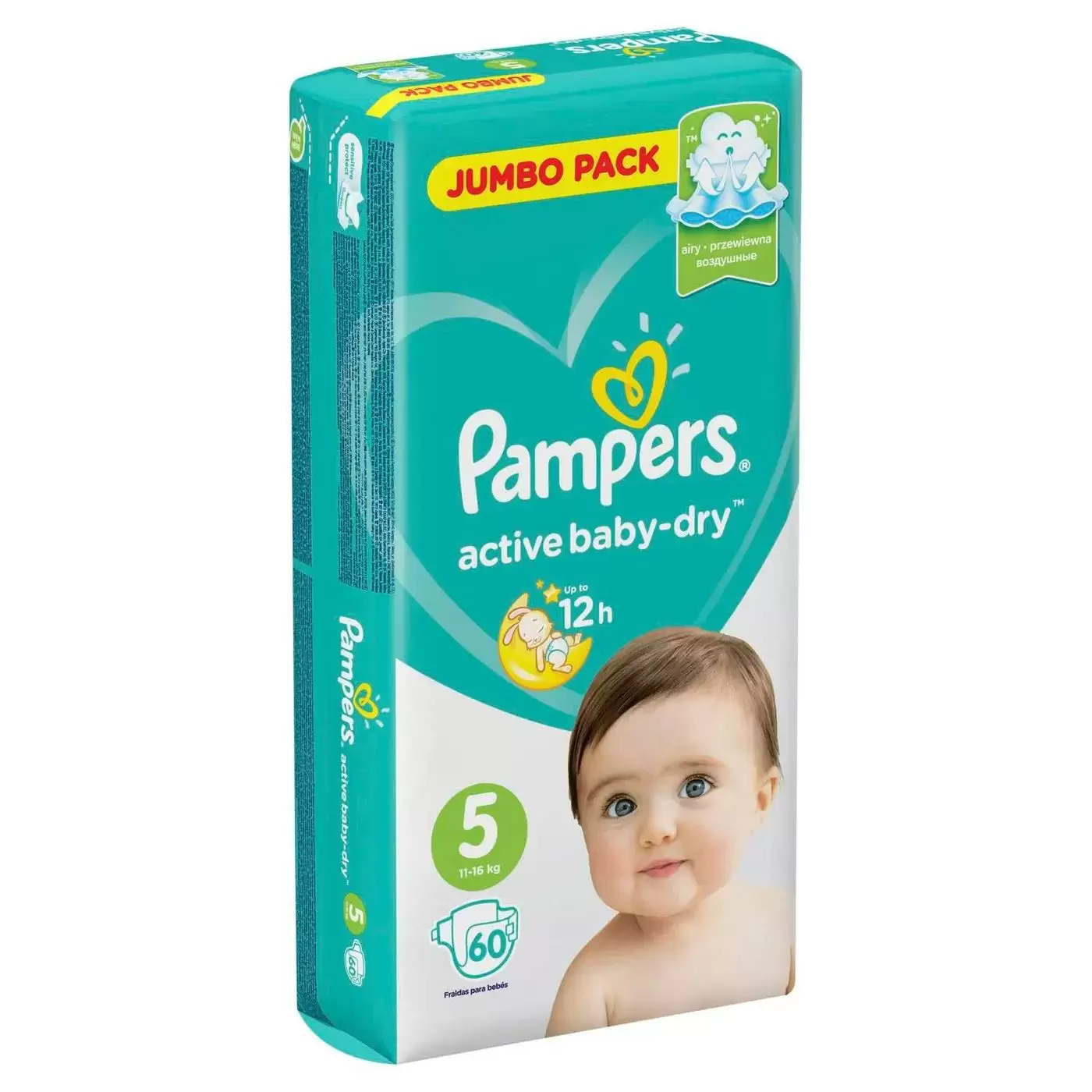 Подгузники PAMPERS Active Baby-Dry Junior Jumbo 5 60шт