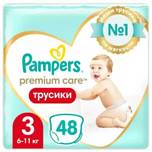 Подгузники-трусики PAMPERS Premium Care Pants Midi (6-11 кг) 48шт