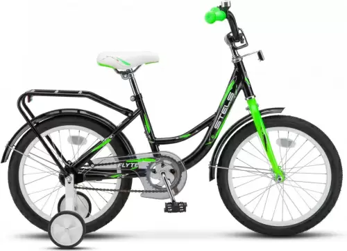 Велосипед STELS Flyte 14 дюймов черный/салатовый (4 - 5 лет)