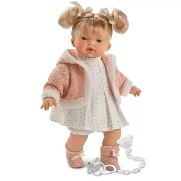 Кукла LLorens Роберта 33см блондинка в розов курточке