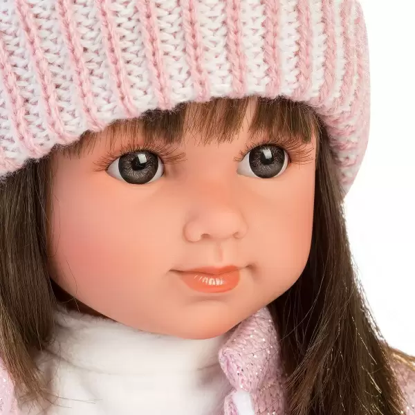 Кукла LLorens Сара 35см шатенка в роз жакете и бел круж юбке