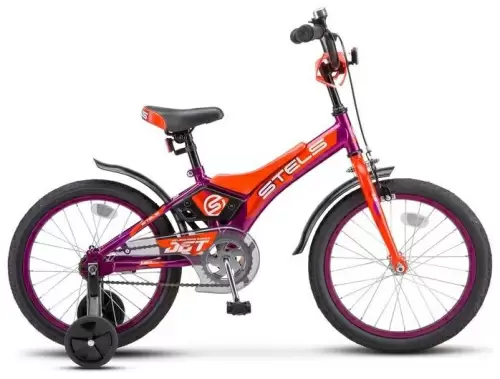 Велосипед STELS Jet 16 дюймов фиолетовый/оранжевый (5 - 6 лет)