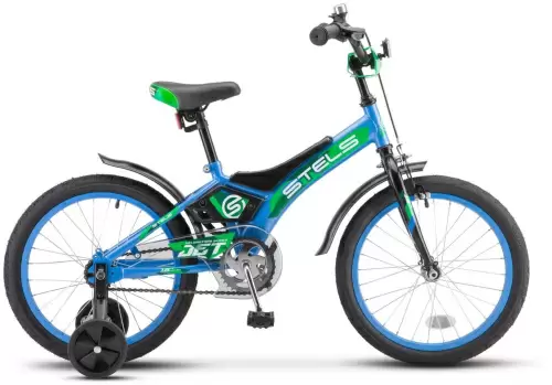 Велосипед STELS Jet 18 дюймов голубой/зеленый (6 - 7 лет)