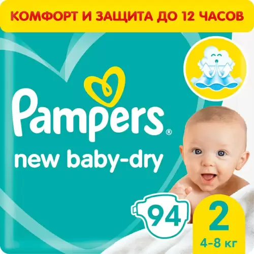 Подгузники PAMPERS New Baby-Dry Mini Jumbo 2 94шт