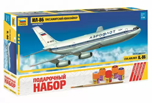 Сборная модель Пассажирский авиалайнер Ил-86 Звезда