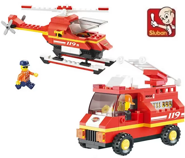 Конструктор Sluban Пожарные спасатели 211эл 6+
