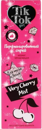 Парфюмированный мист для тела и волос very cherry 75 мл TIK TOK GIRL