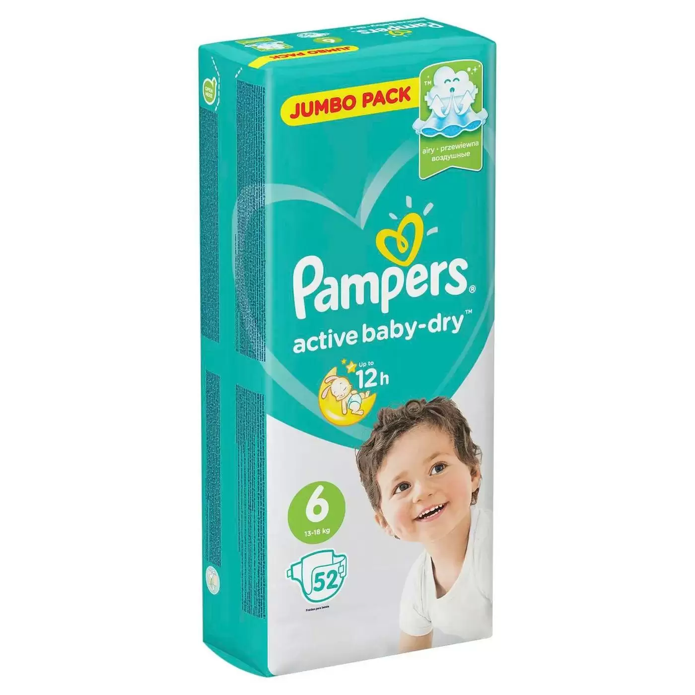 Подгузники PAMPERS Active Baby-Dry Extra Large Jumbo (6) 52шт