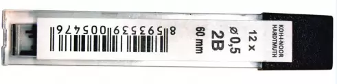 Грифели для мех. каранд. 12шт. 0,5мм. НВ, Koh-I-Noor