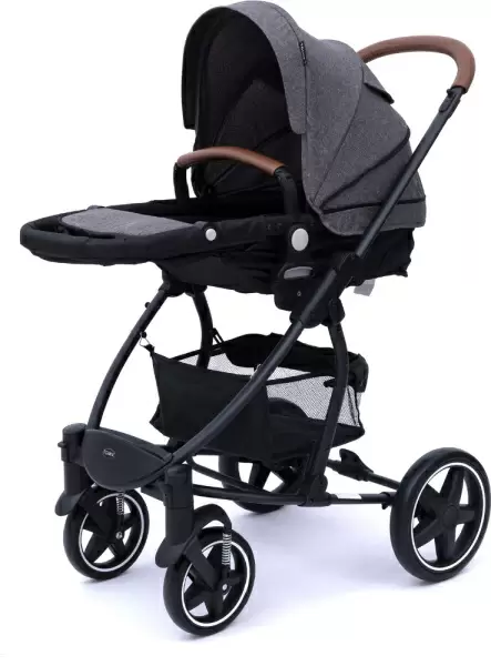 Коляска детская Tomix Emily 2022 2в1 dark grey+black серый