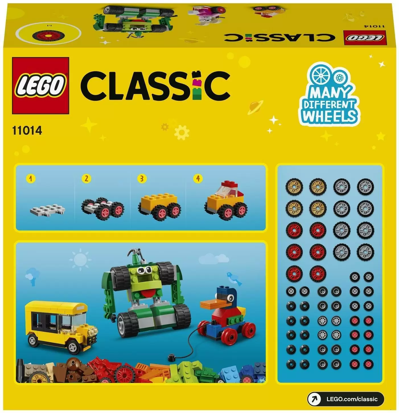 Конструктор LEGO Classic Кубики и колеса кор