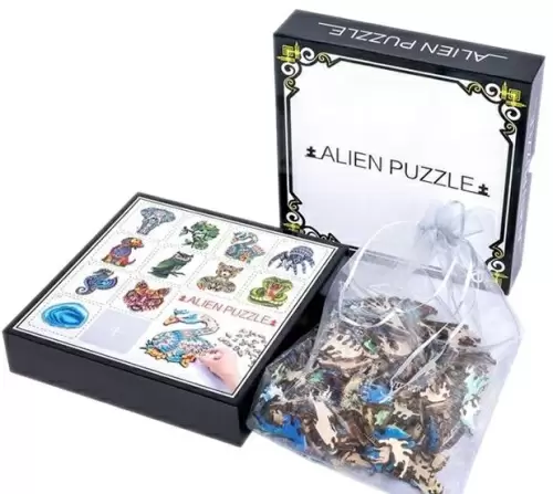 Пазл фигурный ALIEN PUZZLE Собака дерево кор