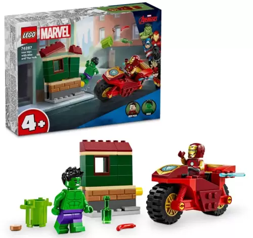 Конструктор LEGO Super Heroes Железный человек на мотоцикле и Халк