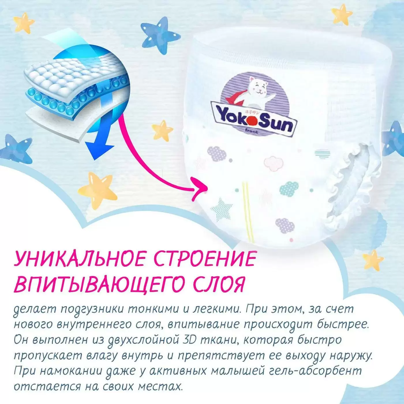 Подгузники-трусики YokoSun XL 12-20кг 38шт