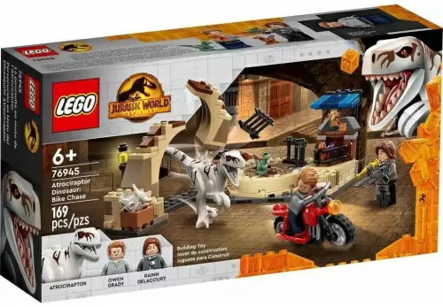 Конструктор LEGO Jurassic World Атроцираптор погоня на мотоцикле кор