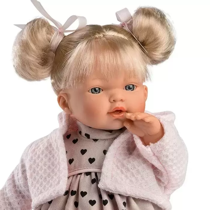 Кукла LLorens Роберта 33см блондинка в платье с сердечками
