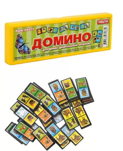 Игра настольная Домино Животные Стеллар