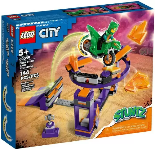 Конструктор LEGO City Испытание каскадеров с трамплином и кольцом