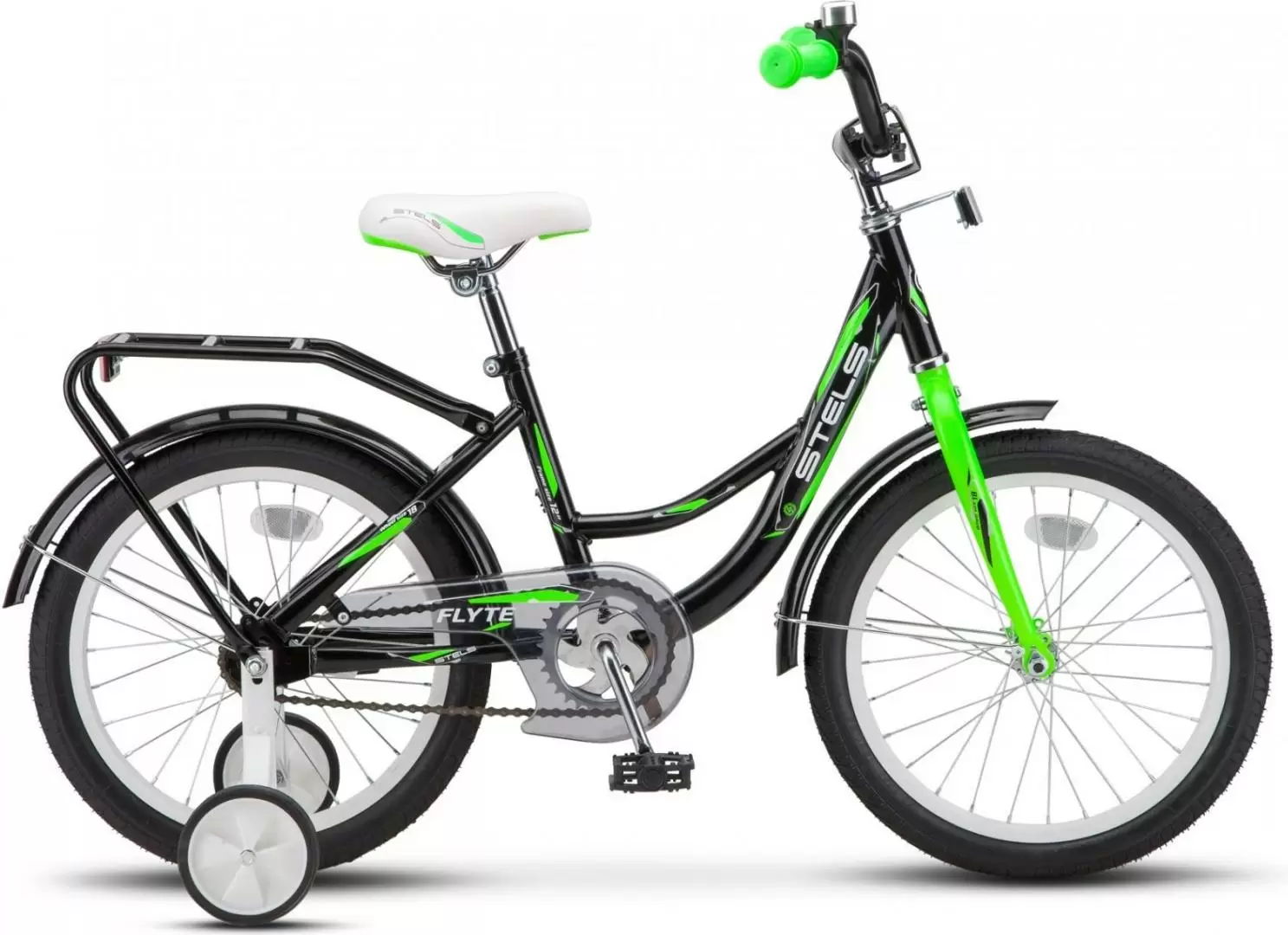 Велосипед STELS Flyte 18 дюймов чёрный/салатовый (6 - 7 лет)