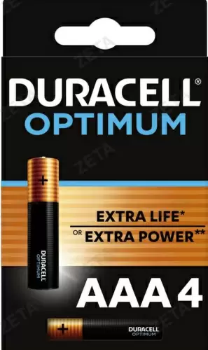 Duracell батарейки OPTIMUM AAA 4BKP CEE
