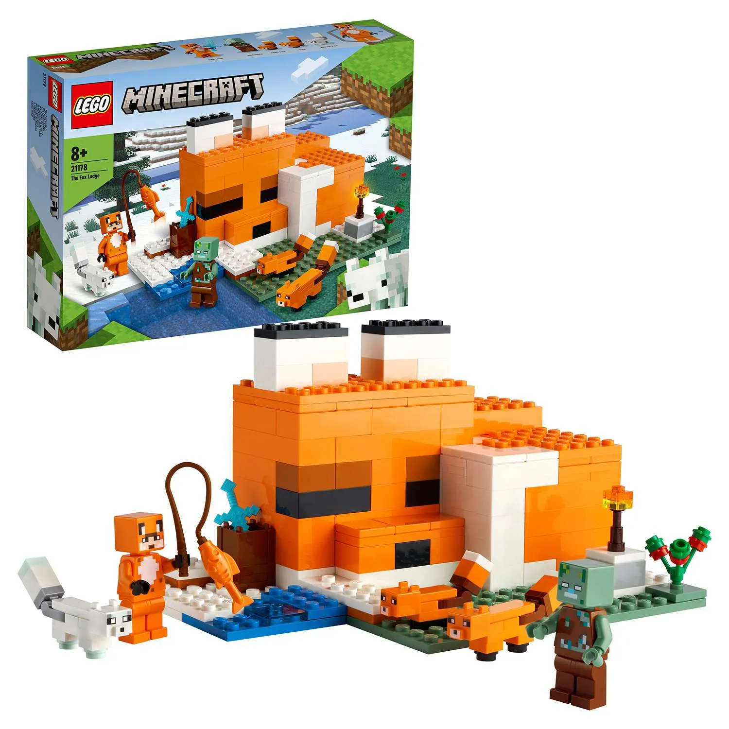 Конструктор LEGO Minecraft Лисья хижина