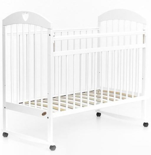 Кровать BAMBINI Comfort М.01.10.18 колесо-качалка белый