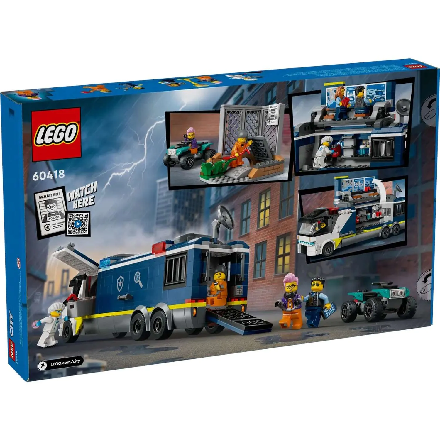 Конструктор LEGO City Полицейская мобильная криминалистическая лаборатория