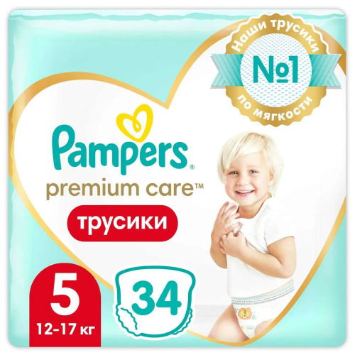 Подгузники-трусики Pampers Premium Care Pants 5 12-17кг 34шт